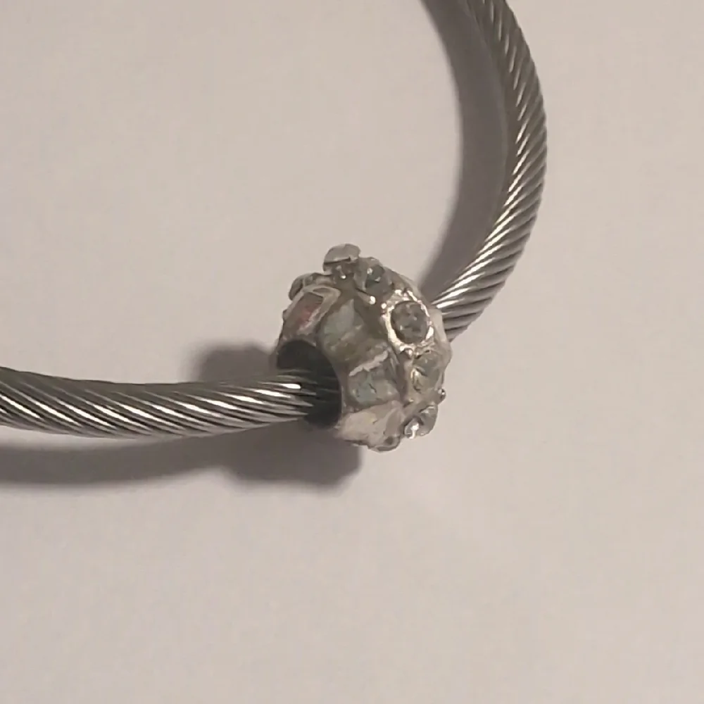 Silver with Crystal Accents Charm‎ for Pandora Style Bracelet